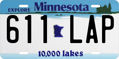 MN license plate 611LAP