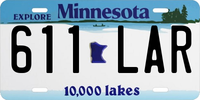 MN license plate 611LAR