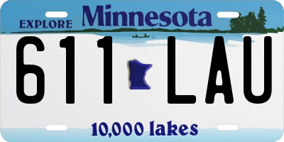 MN license plate 611LAU