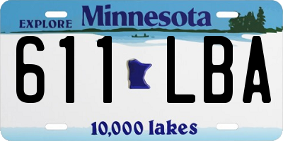 MN license plate 611LBA