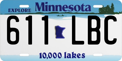 MN license plate 611LBC