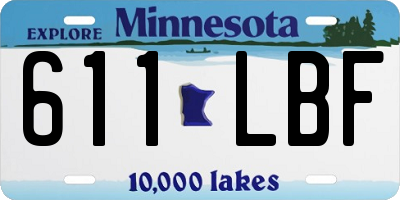 MN license plate 611LBF
