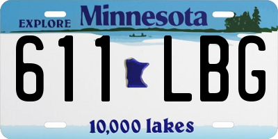 MN license plate 611LBG