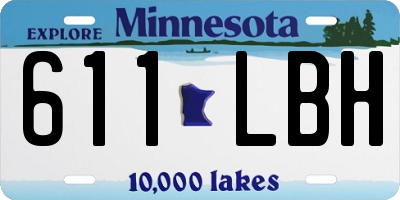 MN license plate 611LBH