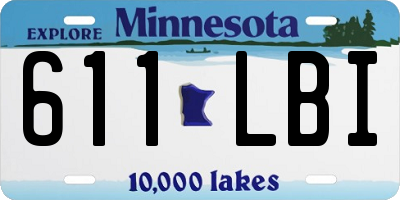 MN license plate 611LBI