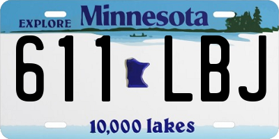 MN license plate 611LBJ