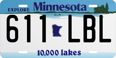 MN license plate 611LBL