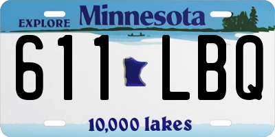 MN license plate 611LBQ