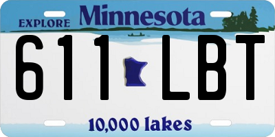 MN license plate 611LBT