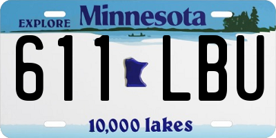 MN license plate 611LBU