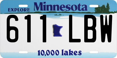 MN license plate 611LBW