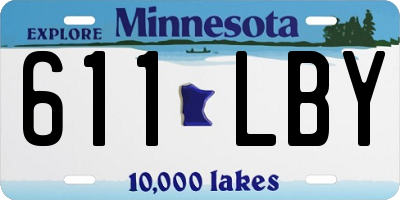 MN license plate 611LBY