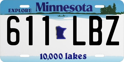 MN license plate 611LBZ