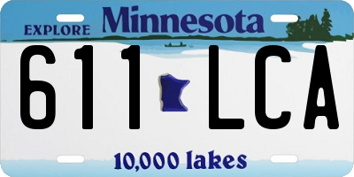 MN license plate 611LCA