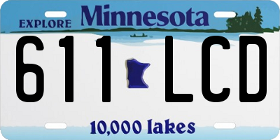 MN license plate 611LCD