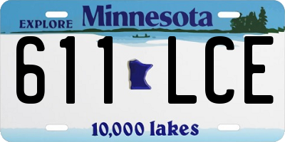 MN license plate 611LCE