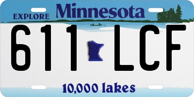 MN license plate 611LCF