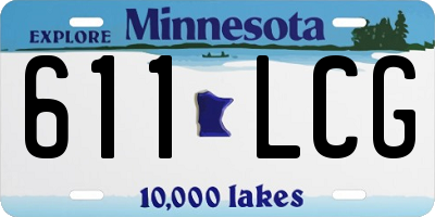 MN license plate 611LCG