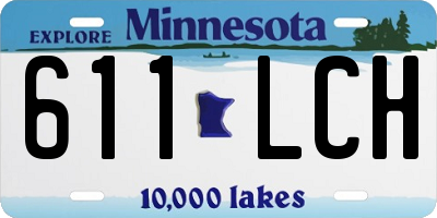 MN license plate 611LCH