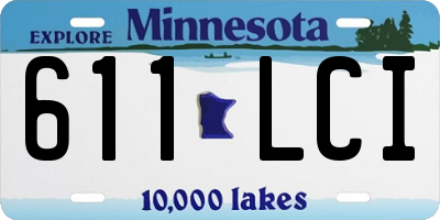 MN license plate 611LCI