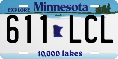MN license plate 611LCL