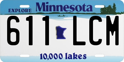 MN license plate 611LCM