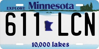 MN license plate 611LCN