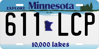 MN license plate 611LCP
