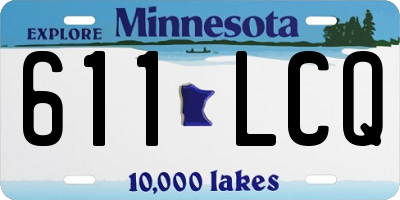 MN license plate 611LCQ