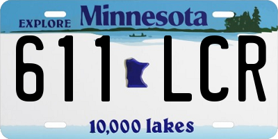 MN license plate 611LCR