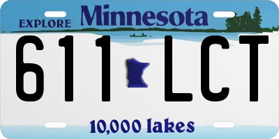 MN license plate 611LCT