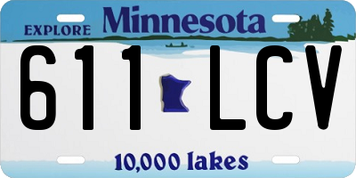 MN license plate 611LCV