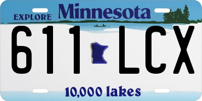 MN license plate 611LCX