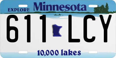 MN license plate 611LCY