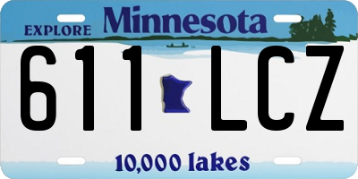 MN license plate 611LCZ