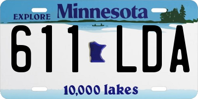 MN license plate 611LDA