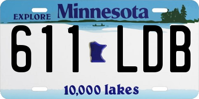 MN license plate 611LDB