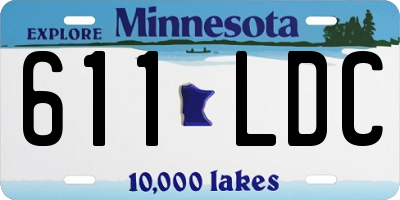 MN license plate 611LDC