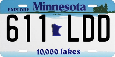 MN license plate 611LDD