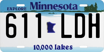 MN license plate 611LDH