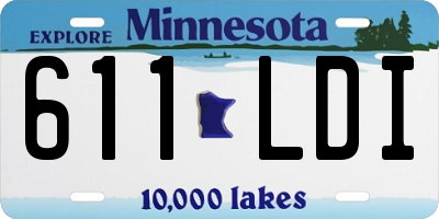 MN license plate 611LDI