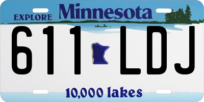 MN license plate 611LDJ