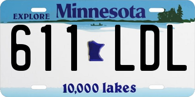 MN license plate 611LDL