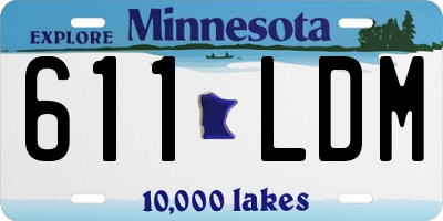 MN license plate 611LDM