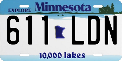 MN license plate 611LDN