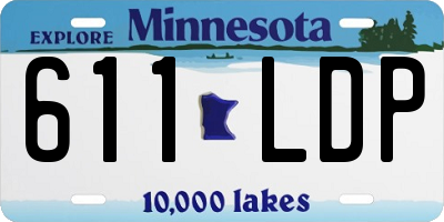 MN license plate 611LDP