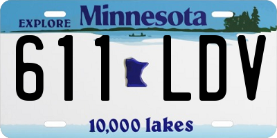 MN license plate 611LDV