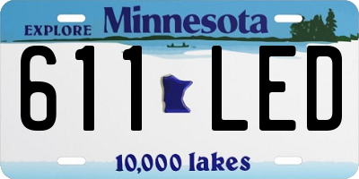 MN license plate 611LED