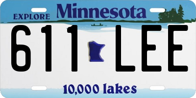 MN license plate 611LEE