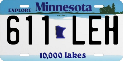 MN license plate 611LEH